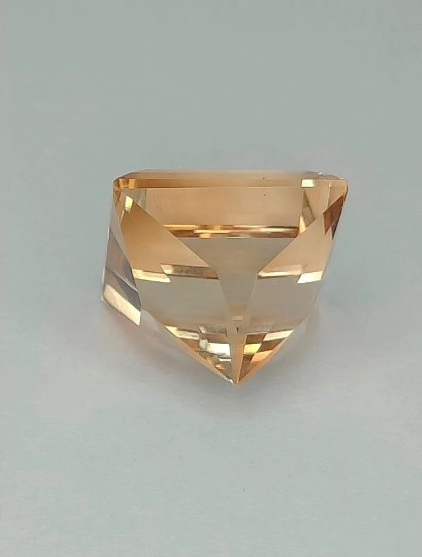 14.91ct Natural Morganite Square Cut Faceted Loose Gemstone from Madagascar — view 3